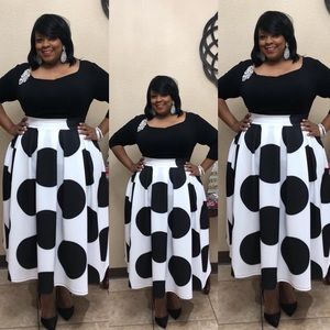 Polka Dot A line Skirt